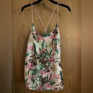 LIKE NEW Victoria’s Secret silky camisole in a pink floral design size XL